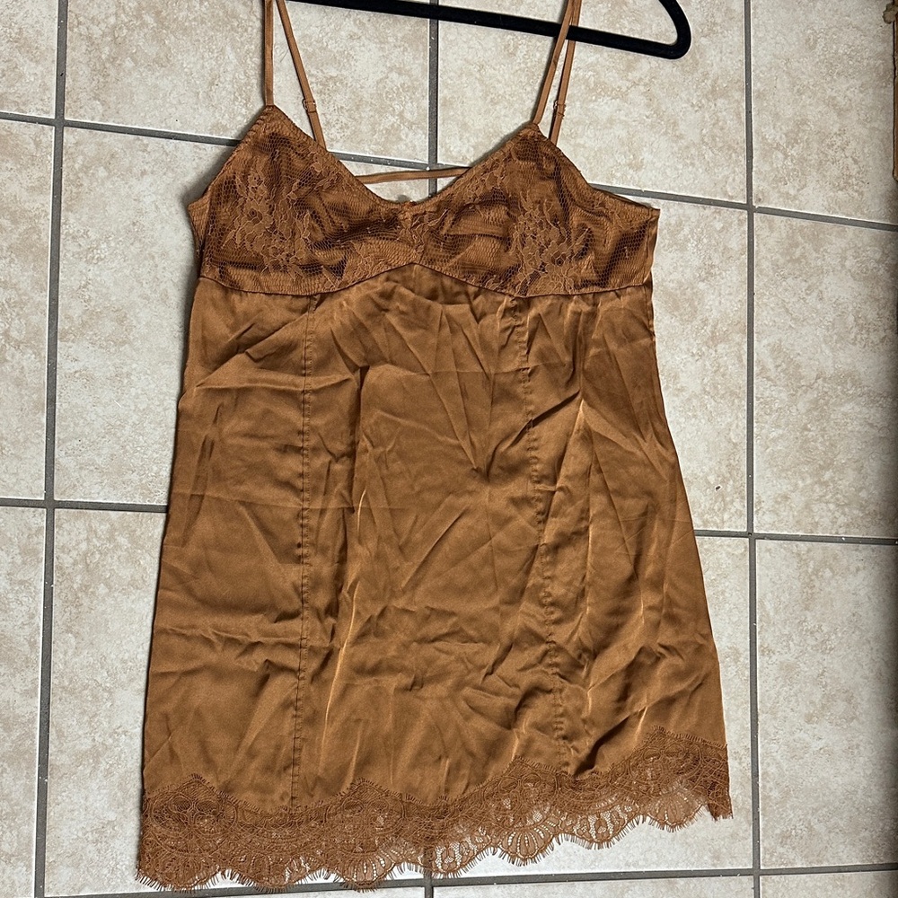 Sofia by Sofia Vergara Tan Lace Slip
